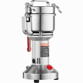 VEVOR 300g Electric Grain Mill Grinder, High Speed 1500W Commercial Spice Grinders, Stainless Steel Pulverizer Powder Machine