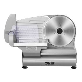 VEVOR Meat Slicer, 7.5 inch Electric Deli Food Slicer, 180W Meat Cutter with a Premium SUS420 Blade, 0-0.6 inch Adjustable Thickness